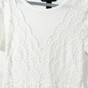 Marc by Marc Jacobs White Lace Dress Short Sleeve L Graduation Easter Wedding